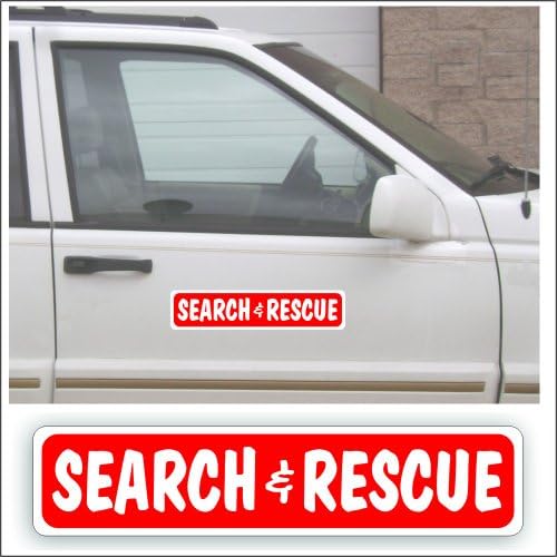 Magnet Magnetic Sign Search And Rescue For Emergency, Responder Car Truck Or Vehicle - 3 x 14 inch, Be Sure Surface is Steel