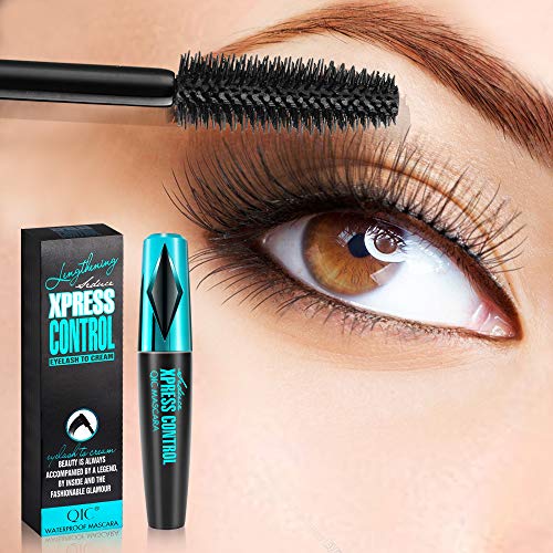 V-opitos 4D Silk Fiber Lash Mascara, Waterproof and Smudge-Proof, Long Lasting All Day 4D Mascara, Voluminous Eyelashes, Best Natural Thickening and Lengthening Eye Makeup