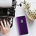 9-evei Samsung Galaxy S9 Mirror Case Metal Flip Stand Phone Cover Full Protective Case for Samsung Galaxy S9 (Samsung Galaxy S9 Plus, Purple)