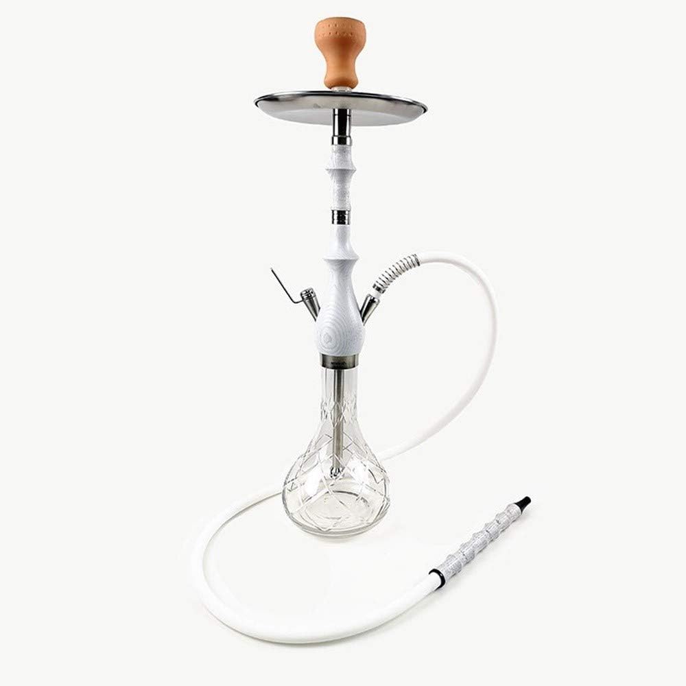 SSOLEREIT Mini Hookah Glass Vase Stainless Steel and Wooden Shisha Family Bar Club Party Outdoor Cafe Hookah for Better Shisha Hookah Smoking
