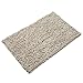Vdomus Soft Plush Microfiber Bathroom Rug Extra Absorbent Bath Mat - Non-Slip Shaggy Floor Mat - Machine-Washable Bath Runner - Ideal for Shower and Bath (Beige, 32'' x 20'')
