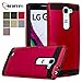 LG VOLT 2/LG LS751/ LG Magna /LG C90 / LG H525N/ LG G4C Case , Aomax Hard Silicone Rubber Hybrid Armor Case Drop Protection Shockproof Protective Holster Cover Case For LG G4C VLS Red