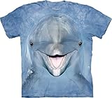 The Mountain Men's Dolphin Face T-Shirt, Blue, Large