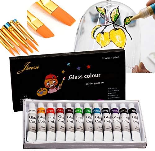 Jinzi Stain Glass Paint with 10pcs 