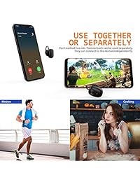 Auriculares inalámbricos TWS Bluetooth 5.0 con funda de carga IPX7 Impermeable HD estéreo sonido y micrófono incorporado