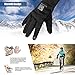 Opard Winter Gloves Phone Touch Screen Waterproof Warm Inner Thermal Fleece for Men Women Work Sports Outdoor Motorcycle Cycling (Black) (Small)