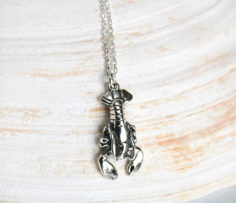 Sterling Silver Lobster Necklace Handmade