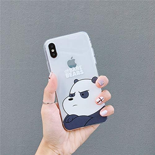 for iPhone X & XS & XR & XS MAX - Korea Cartoon We Bare Bears Soft TPU Phone Case for iPhone 7 6 6s 8 Plus iPhone X XR XS MAX Cute Funny Transparent Cover Coque - by ANNELE - 1 PCs