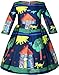 Sunny Fashion JQ21 Girls Dress House Tree Print Cartoon Long Sleeve Winter Dress Size 4 Blue