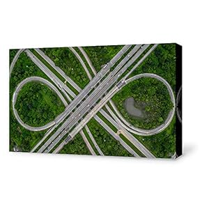 Aerial Photo Home Artwork for Living Room Bedroom