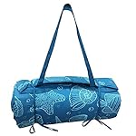 Beach Mat WITH Pillow - Rolls up Beach Mat with Carry Strap & Pillow 32x72 inch (Maritime Green)