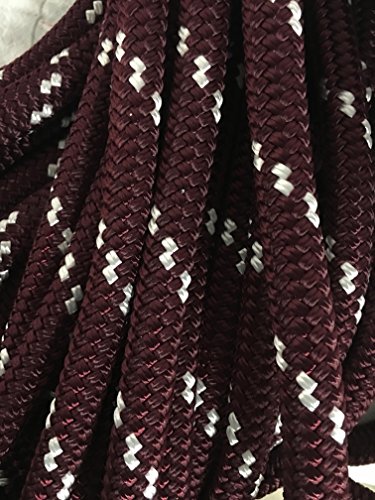 Yacht Braid Polyester Rope 9/16 inch, Burgundy