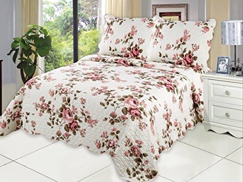 Microfiber Quilt set,prewashed, preshrunk. Hypoallerginic, Pattern Stitched with Real Threads, machine quilting , Ultra soft . F/Q bed-cover 86"L-86"W, 2sham 20"L-26"W