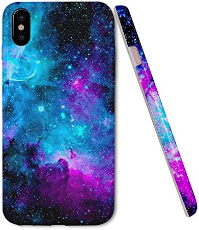 ZUSLAB iPhone XS Case/iPhone X Case, [Flexible TPU] Noble and Luxury Nebula Pattern design, Glossy Soft Silicone Gel Skin, Ultra Slim, For girls and Women, Cover for Apple