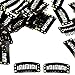 H88 - 50 Pcs Black Hair Extension Snap Clips 32 mm # 5300160