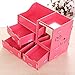Tamengi Makeup Organizer Case Cosmetic Organizer Wood Box Assembly Mirror