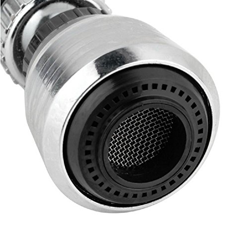 Kitchen Water Saver Tap 360 Rotate Swivel Faucet Nozzle Filter Adapter for Restaurant, Home & Hotel - 2 Pack