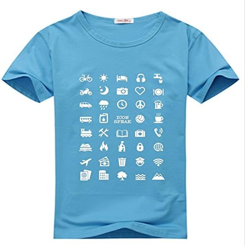 Travel Icon Men T-Shirt,Travel Guide 40 icons sos T Shirt M Blue