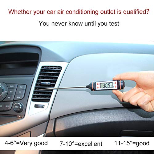 Finance Plan Household Car Air Vent LCD Digital Probe Test Pen Temperature Meter Gauge Thermometer - Thumbnail 2