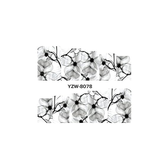 Ruiboury Super dünne Waterpoof umweltfreundlicher Nagel-Kunst-Aufkleber-Voll Nagel-Dekor-Blumen-Muster Nagel-Abziehbilder