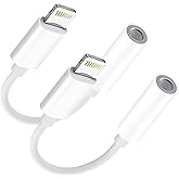 Headphone Adapter for iPhone Aux Adapter Apple Lightning to 3.5 mm Headphone Jack Adapter iPhone Audio Adaptor 2 Pack Apple M