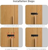Lmytdo Door Lock Bolts Security Slide Latch 3 Inch Matte Black White view 7