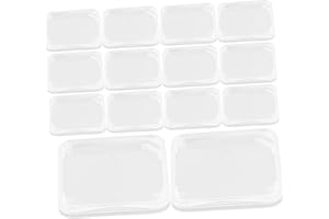 TIDTALEO Transparent Memory Card Storage Boxes Lightweight Card Holder Cases with Secure Snap Closure for