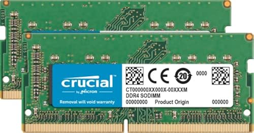Crucial 32GB Kit (16GBx2) DDR4 2666 MT/s (PC4-21300) DR x8 SODIMM