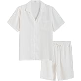Latuza Men's Linen Pajama Set Linen Rayon Lounge Sets 2 Piece Outfits