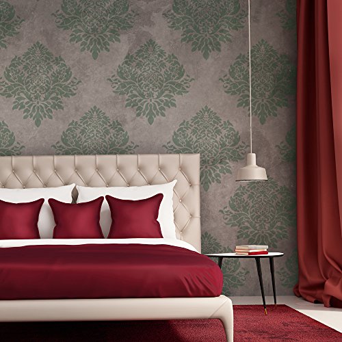J BOUTIQUE STENCILS Wall Stencil Large Damask Template Rachelle for Elegant Wallpaper Look