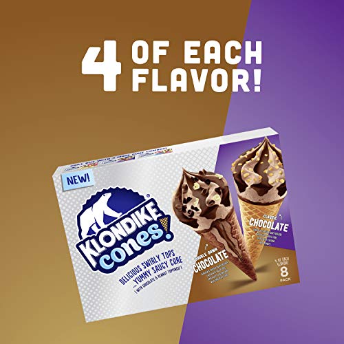 Klondike Frozen Dairy Dessert Cone, Classic Chocolate and Double Down