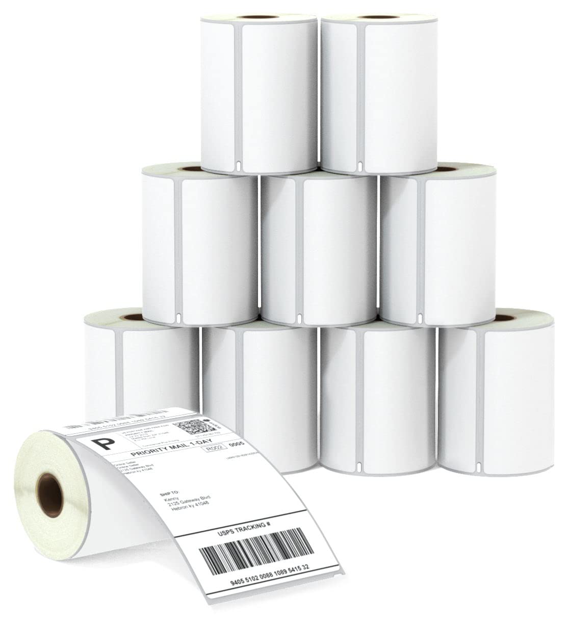 BETCKEY - 10 Rolls S0904980 Self-Adhesive Labels, 104mm x 159mm, 2200 Extra Large Shipping Labels Compatible with DYMO LabelWriter 4XL, NOT Fit 550 or 5XL