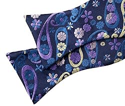 Alizeal Mens Handmade Floral Woven Self-tied Bow
