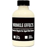 Wrinkle Effects Liquid 4 oz- Age Stipple Latex - Special Effects Makeup Instantly Creates Face Wrinkles and Realistic Old Age Skin Texture - Dries Clear - Theatrical Film Stage