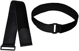 HUAYT Hook and Loop Cable Straps 1in x 31in Pack of 10 Black view 3