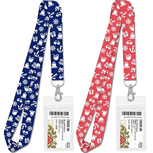 Lanyards for Cruise Key Cards [2 Pack] with Waterproof Key Cruise Card Holder