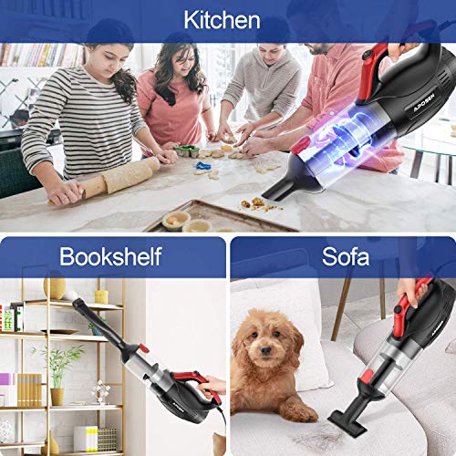 APOSEN Handheld Vacuum 16KPA Powerful Suction Dustbuster Handheld Vacuum, Corded Hand Vacuum for