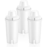 3 Pack Replacement for Brita&reg; Water Filter Pitchers and Dispensers | Classic OB03, Mavea&reg; 107007 35557, Metro, Everyday, UltraMax, BPA-Free &amp; NSF Certified, Half-Year Filter Supply