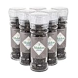 Maldon Salt, Whole Black Peppercorn Grinder, 50