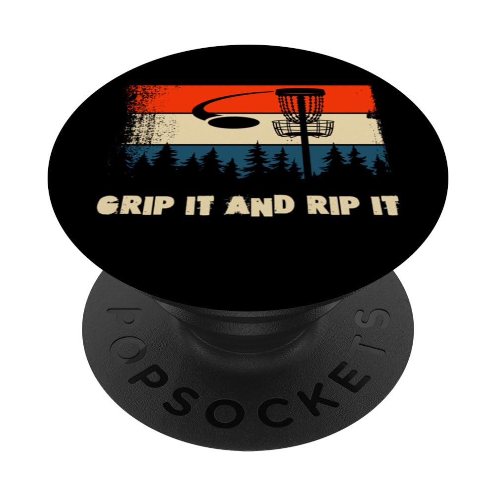 Disc Golf Driver, Player, Trainer, Disc Golf Basket PopSockets Adhesive PopGrip