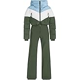 Fisoew Womens One Piece Ski Suit Warm Waterproof Snowsuits Winter Snow Jumpsuits Outdoor Sports Outerwear