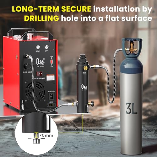 GX PUMP Filtro de compresor de aire PCP de alta presión de grado profesional con función de mantenimiento de presión, separador de aceite/agua de 5800 PSI, montaje magnético o de tornillo, filtro de