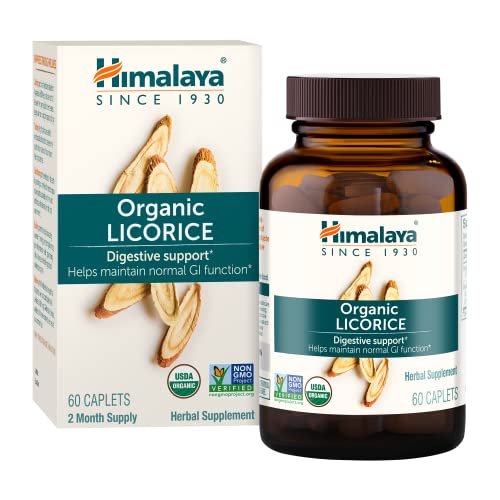 Himalaya Organic Licorice for Digestion, Gas, Nausea & Heartburn Relief