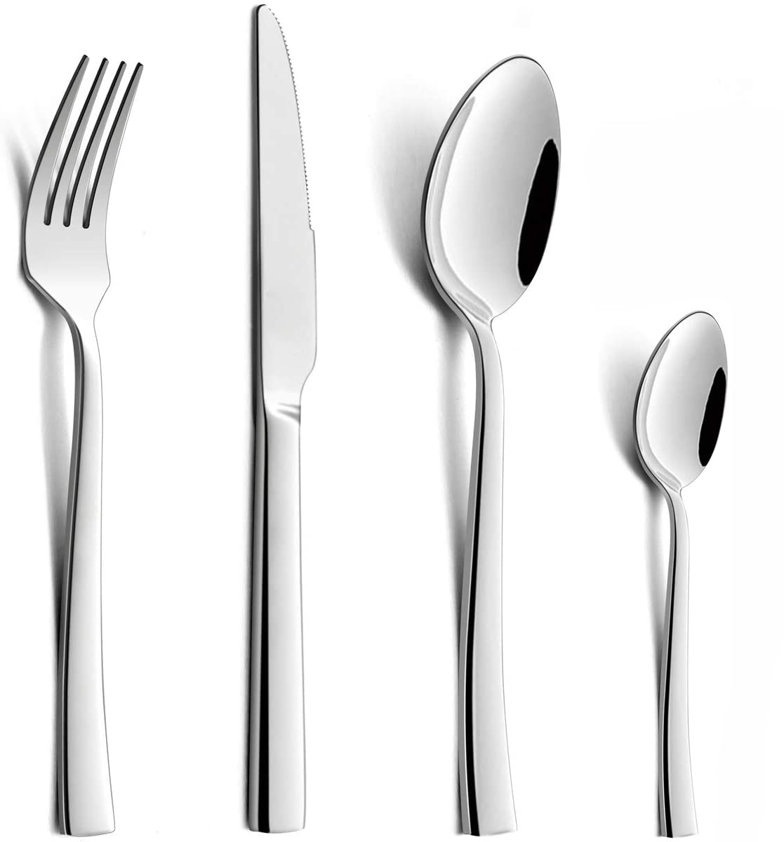 HaWare 24 Piece Cutlery Set, Stainless Steel Flatware Silverware with Knife Spoon Fork, Service for 6, Mirror Polish & Dishwasher Safe - for Home/Kitchen/Party