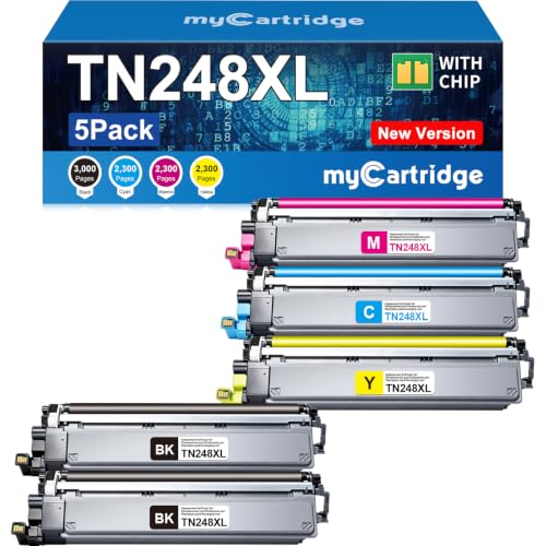 MYCARTRIDGE TN248XL Compatible for Brother TN-248XL TN248 for Brother DCP-L3560CDW HL-L3240CDW MFC-L3760CDW MFC-L3740CDWE for TN-248CMYK TN-248VAL 5 Pack