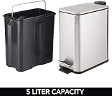 Optimal Products 5L Pedal Bin Slim Lid Soft Close Stainless Steel Bin view 6