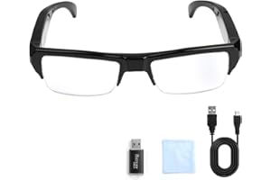 dahocamgo Glasses with 1080P HD Wearable Glasses，Portable Outdoor Sports Camera Eye Glasses for Biking,Hunting, Hiking Shooting Included 32G TF Card