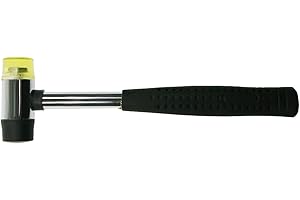 SWILPOOL 25mm Dual Head Nylon Rubber Hammer Jewelers Metal Mallet,Multipurpose, Doublesided & Lightweight Mallet Soft Hammer for Home Decoration Installation Hand Tool