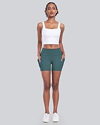 CHRLEISURE Womens Biker Yoga Shorts with