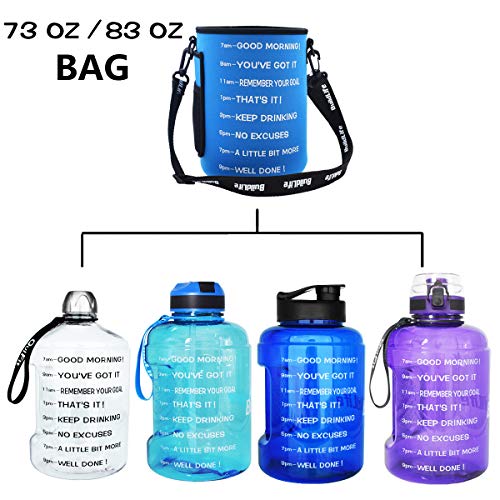 BuildLife Gallon Water Bottle Sleeve with Time Marker for Measuring